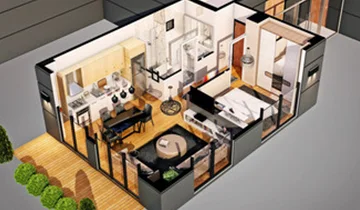 3D floor plan design