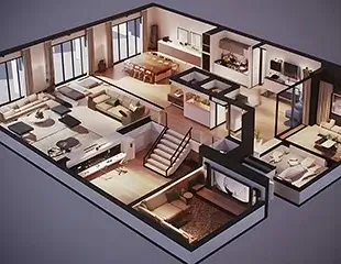 3D floor plan modeling