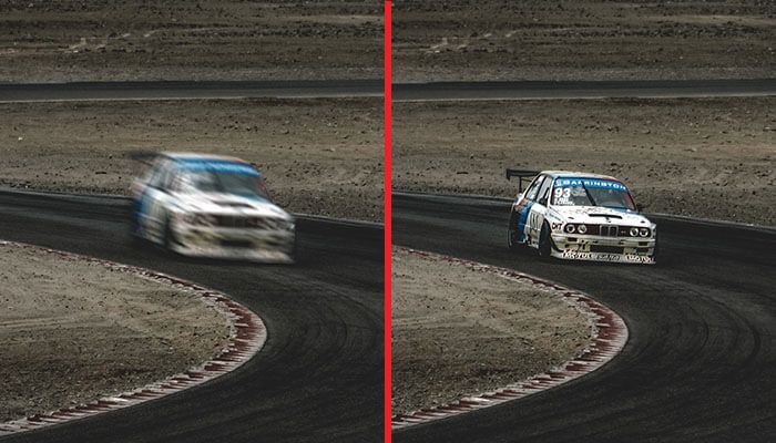 dynamic motion blur correction in stabilization