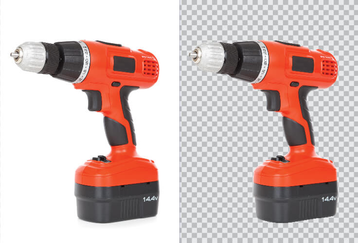 White background image editing
