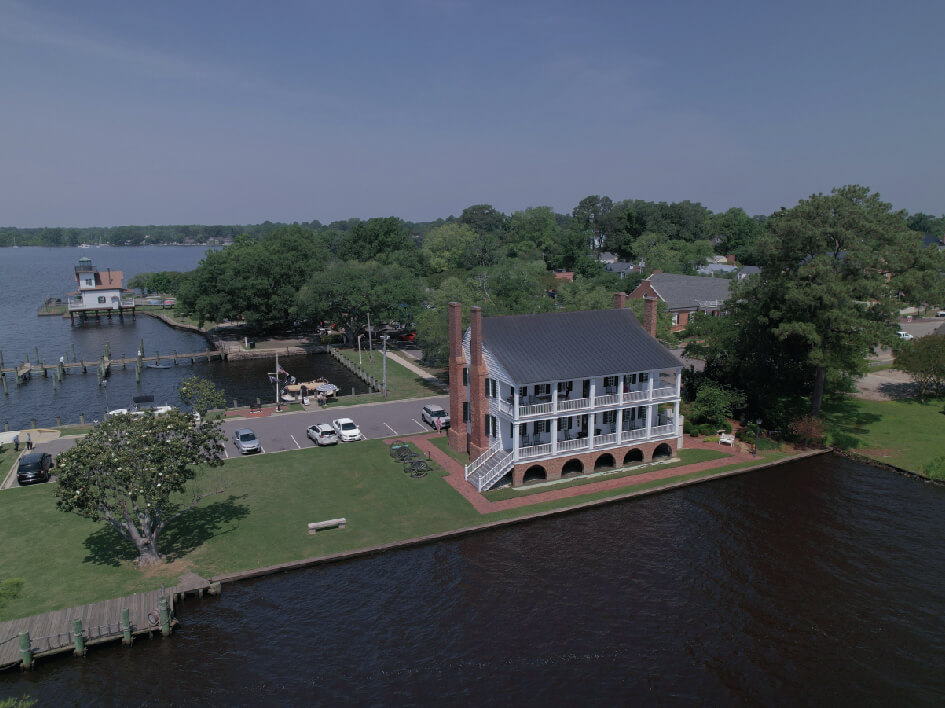 aerial image enhanced with perspective correction