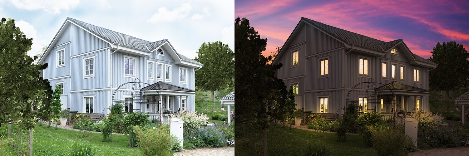 Expert real estate photo retouching for interior, exterior, and aerial shots