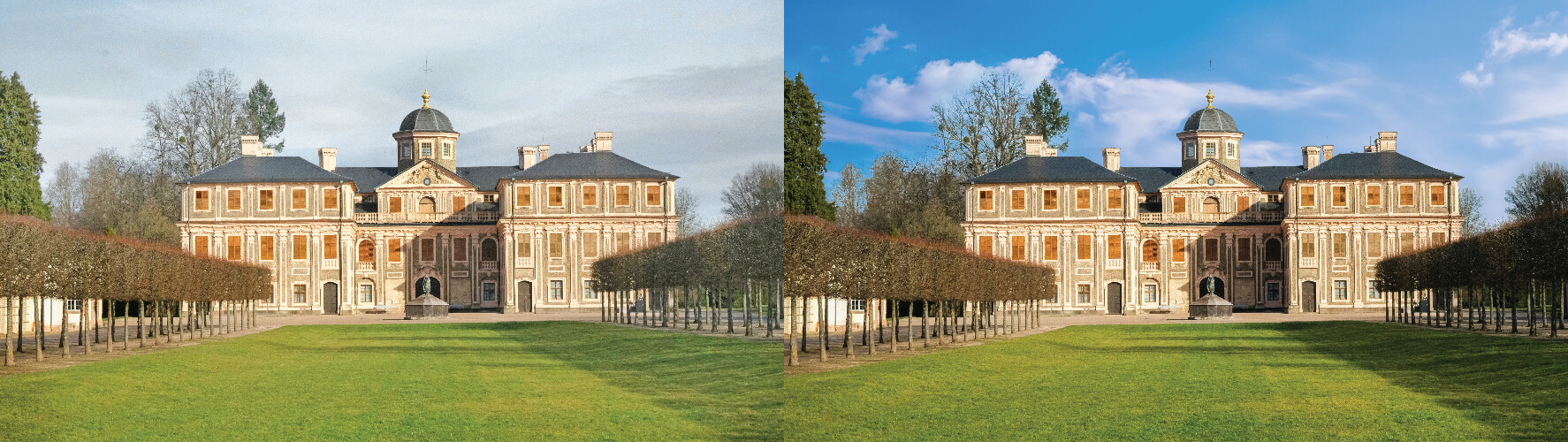 sky replacement service enhancing real estate photos