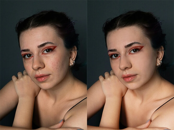 Professional beauty retouching