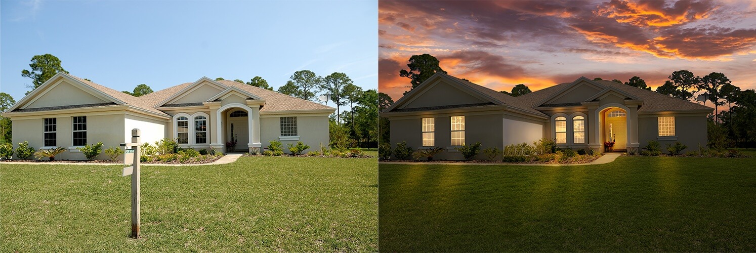 Real estate photo touch-ups that highlight property features and details