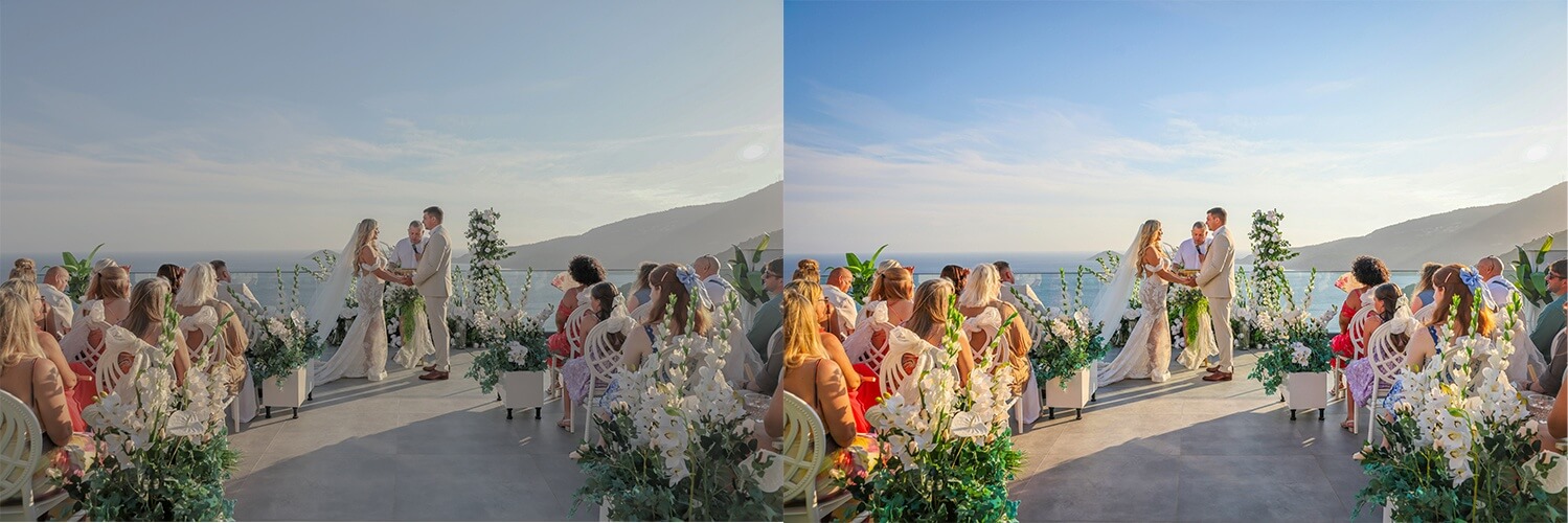 Creative wedding image editing