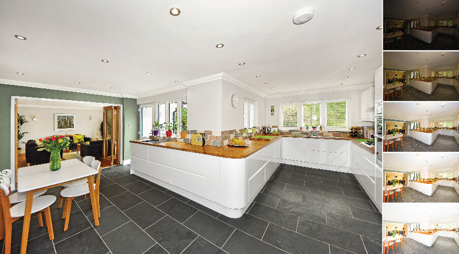 High-quality HDR photo retouching for interior and exterior property images