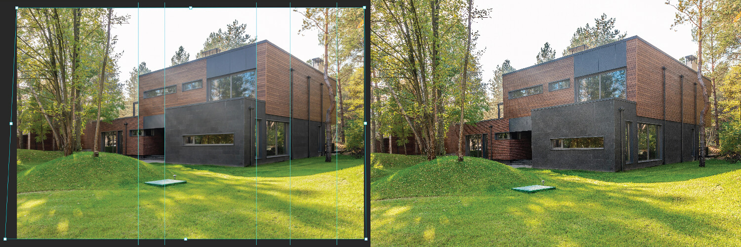 perspective correction for interior and exterior real estate