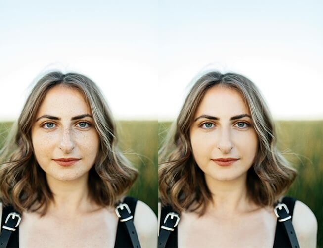 Natural skin retouching service