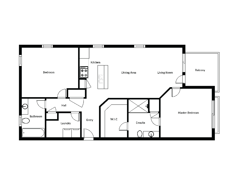 Detailed home floor plan design showcasing room dimensions and spatial planning