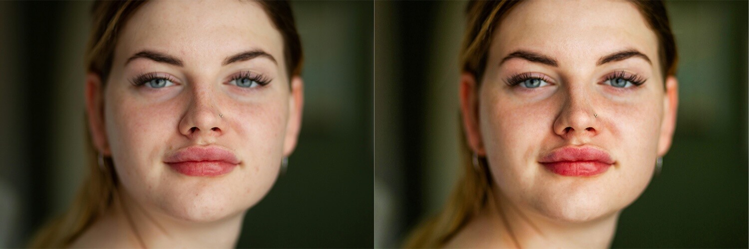 High-end skin smoothing edit