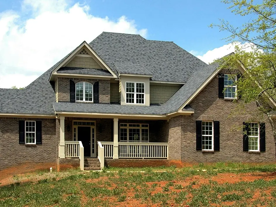 Day-to-dusk property image enhanced with realistic evening sky