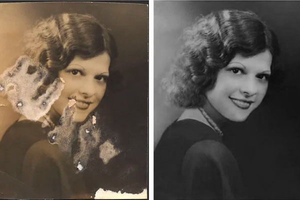 water damaged photo restoration