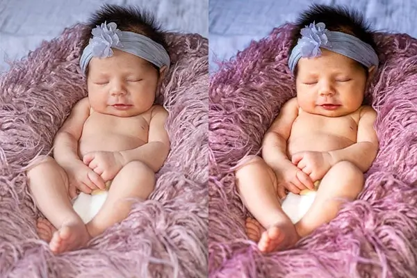 newborn color rectification retouch 