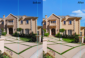 exterior perspective correction